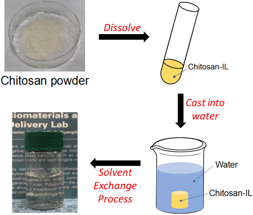 Production process of aqueous chitosan
